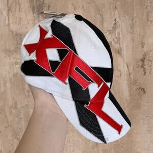 Vintage Y2K XFL Hat OSFA Insane Large Embroidered Logo Drew Pearson Split